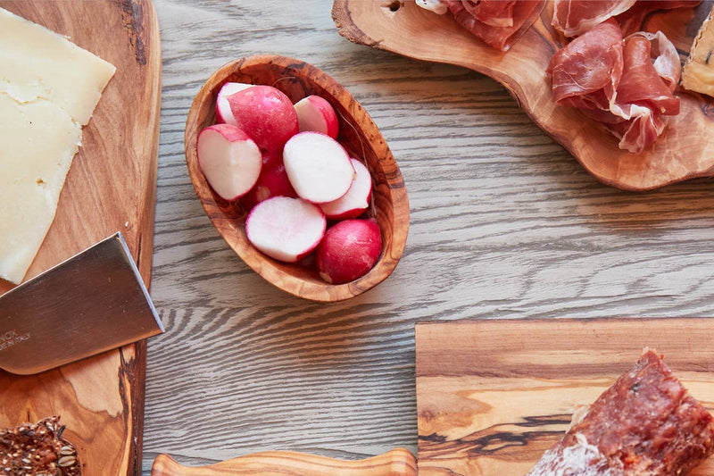 Italian Olivewood Aperitivo Bowls, Set of 4