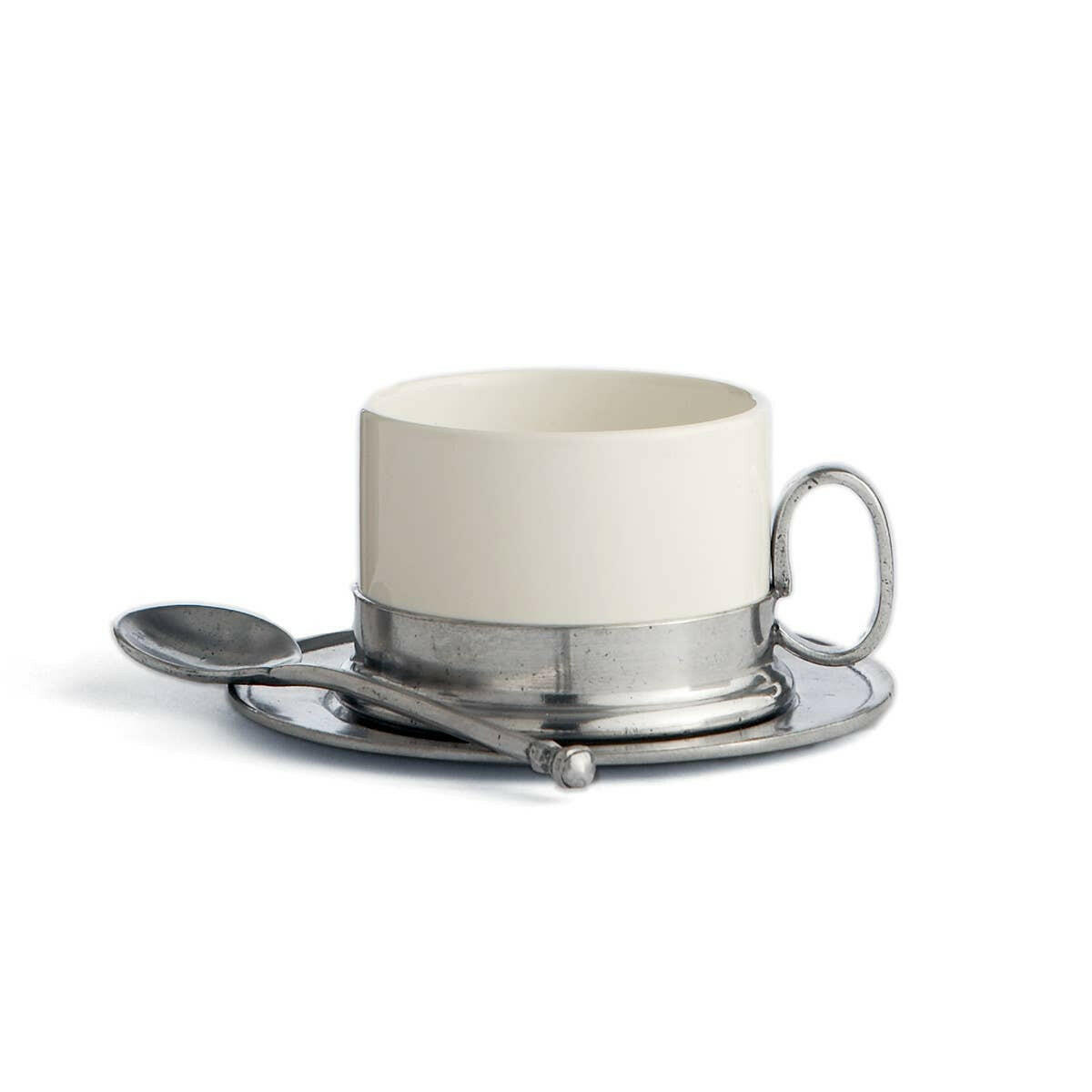 Arte Italica & Crown Linen Designs Tuscan Cappuccino Cup & Saucer - Thumbnail 2