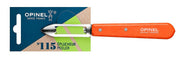 Opinel | Essential Birdsbeak Vegetable Knife in packaging, with a Y-shaped stainless-steel blade and orange wooden handle, ideal for precise kitchen tasks.