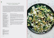 Penguin Random House LLC - Tenderheart cookbook spread with recipe for Huck’s Broccoli and Lettuce Salad featuring an accidental ranch dressing and a photo of the finished dish.
