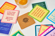Drinks on Me - COASTER Don'T Want Kids displayed with a citrus-garnished cocktail, featuring humorous sayings and cork backing, ideal for adding humor to home bars.