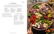 The Italian Chop salad from 'Half Baked Harvest Quick & Coz' cookbook, featuring vibrant ingredients and homemade dressing, ready to serve in a wooden bowl.