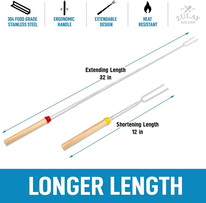 Zulay | Extendable Marshmallow Roasting Sticks Extendable.