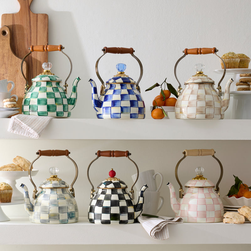 MacKenzie Childs | Courtly Check 2 Quart Tea Kettle