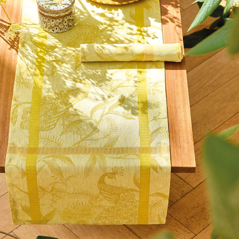 Le Jacquard Francais | A L'Orangerie Tablecloth, Yellow, 69" x 69"