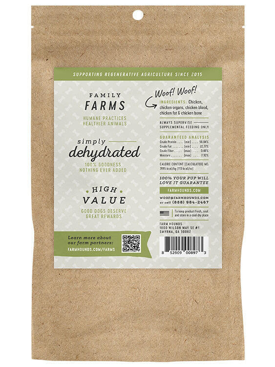 Farm Hounds | Training Treats - Beef in a brown bag with a white label, offering nutritious, ethically sourced dog treats from humanely raised animals, ideal for reward-based training.