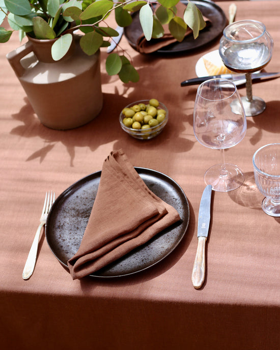 Magic Linen |Set of 2 Linen Napkins Chocolate Brown