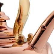 Close-up of the Simplex | Kensington No. 1 Traditional Tea Kettle, highlighting its elegant copper finish and classic design, perfect for sophisticated kitchen use.