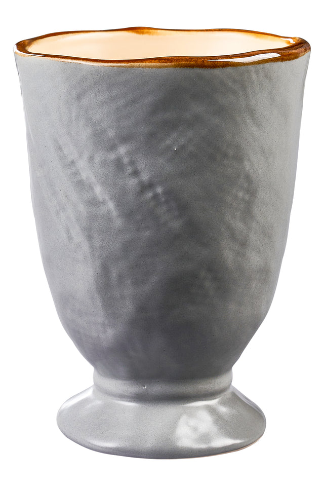 Novita | Mediterranean Stoneware Glasses in Assorted Colors Set of 6, showcasing close-up of earthenware design, highlighting craftsmanship and ideal for enhancing a summer or winter table setting.