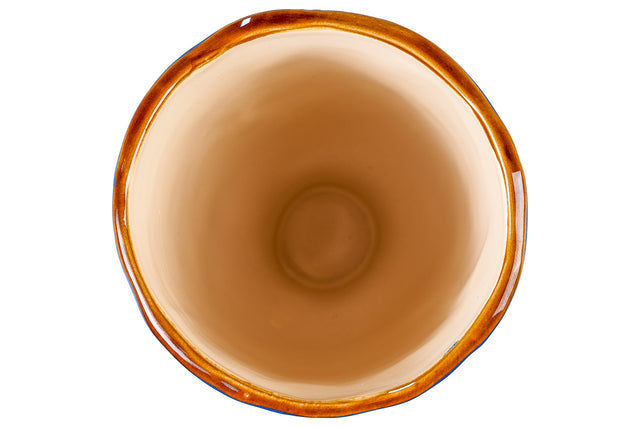 Novita | Mediterranean Stoneware Glasses in Assorted Colors Set of 6, featuring a close-up of a glass, perfect for diverse seasonal table settings.