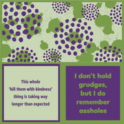 Drinks on Me - NAPKIN Grudges: Humorous double-sided cocktail napkins featuring witty phrases, ideal for parties and gifts, blending humor with functionality for entertaining.