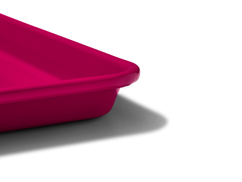 Great Jones | Holy Sheet - Pepper, a half-sized sheet pan with nonstick ceramic coating, ideal for effortless baking and cleanup, perfect for Athens Cooks' curated kitchen collection.