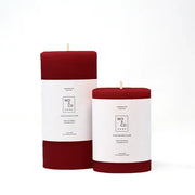Mo&Co Home - 100% Beeswax Pillar Candles | All Natural, Handmade: Berry Red / Large (3 x 6) featuring handcrafted, eco-friendly design with cotton wick for clean burning.