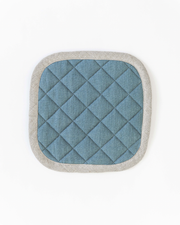 MagicLinen - Linen pot-holder with quilted detailing, heat-insulating padding, and hanging loop, perfect for adding style and practicality to any kitchen.
