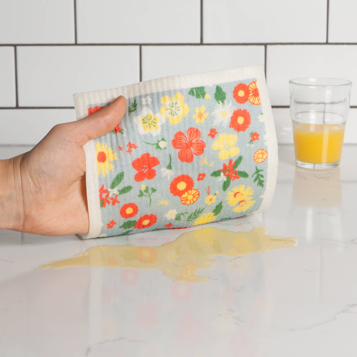 Ecologie | Flowers Of The Month Swedish Dishcloth