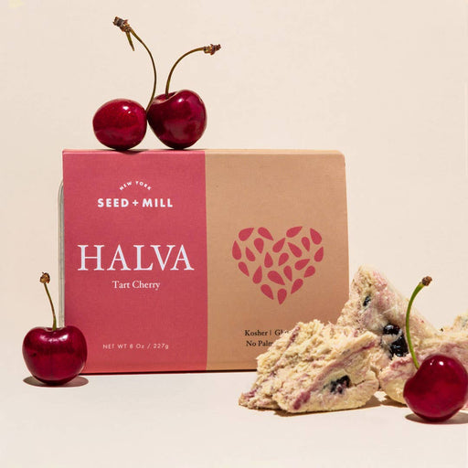 Seed + Mill - Tart Cherry Halva, 227g - Kosher Sesame Candy.