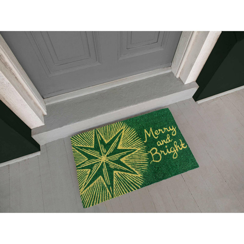 WILLIAMSBURG Merry & Bright Star Handwoven Doormat.