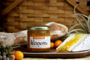 RedCamper - Absinthe Orange Deliciousness Marmalade - 9 oz jar, ideal for cheeseboards, blending organic citrus with absinthe for a sophisticated, versatile flavor.