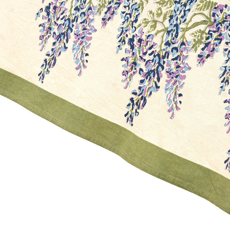 Couleur Nature | Wisteria Blue & Green | Tablecloth: 71"x71"