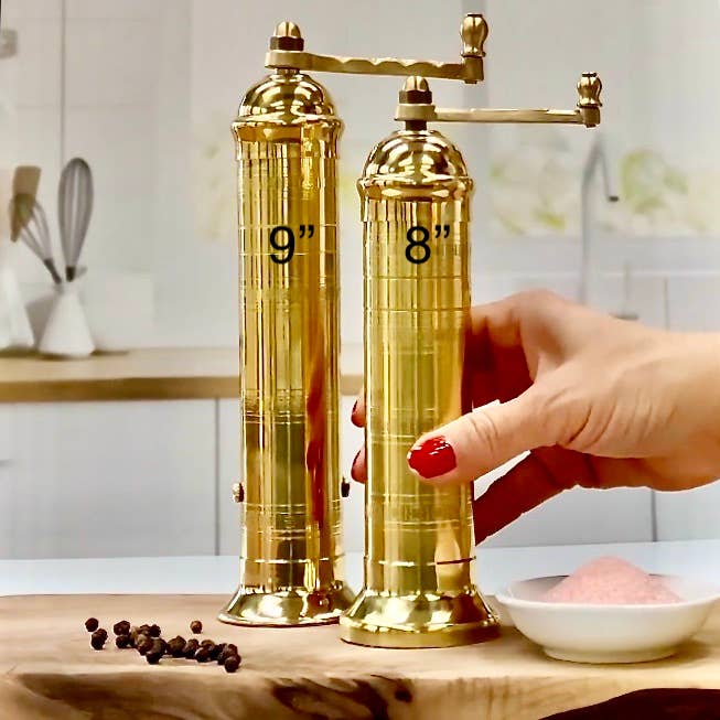 Rune-Jakobsen Design | The original 'Brass Mill' - 9" pepper grinder