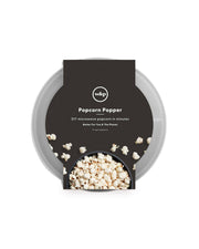 W&P | Silicone Reuseable Popcorn Popper - Charcoal - Standard, a collapsible, microwave-safe silicone bowl for making 9 cups of waste-free popcorn, ideal for home use.