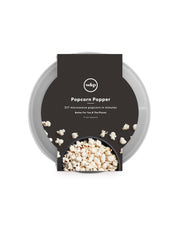 W&P Standard Size Popcorn Popper, a silicone reusable maker for microwave popcorn, shown as a bowl of popcorn on a plate.
