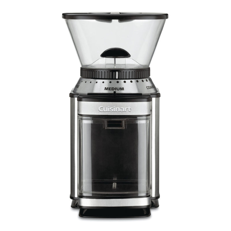 Cuisinart | Supreme Grind Automatic Burr Mill, a sleek coffee grinder with adjustable settings for precise coffee bean grinding. Perfect for enhancing coffee flavor and aroma.