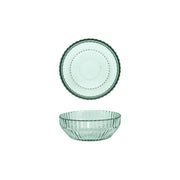 Fortessa | Archie Verde 22.8oz Cereal Bowl featuring a clear glass design with wavy edges and a lid, suitable for stylish tableware collections.
