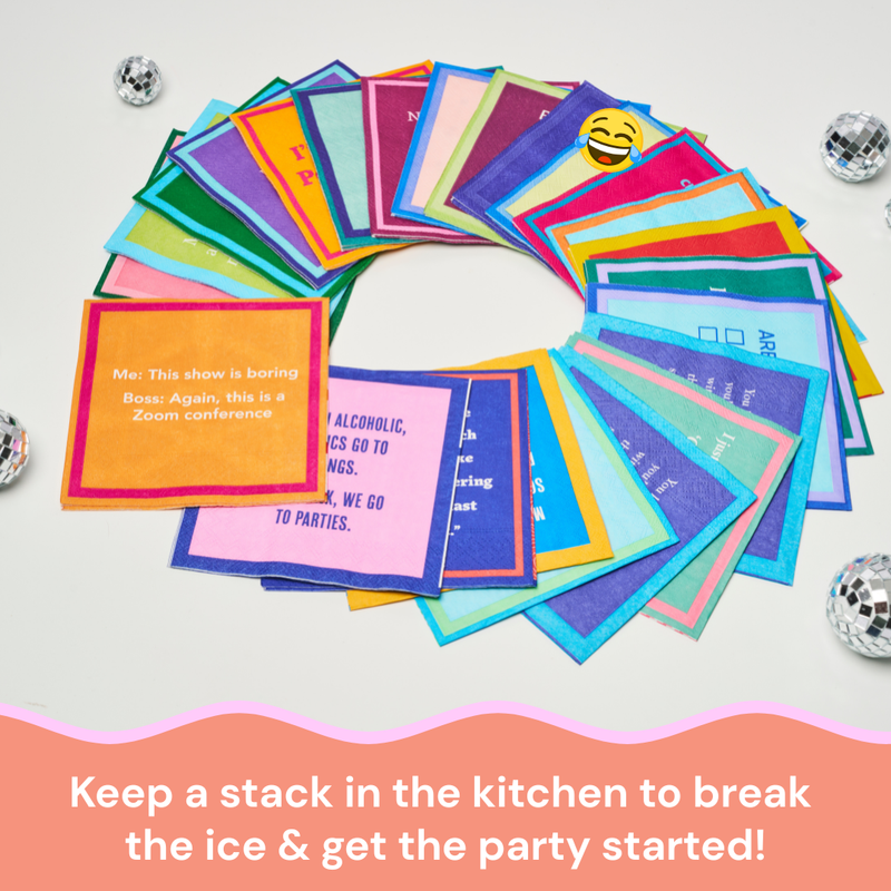 Drinks on Me | We Have an Open-Door Policy, Cocktail Napkin