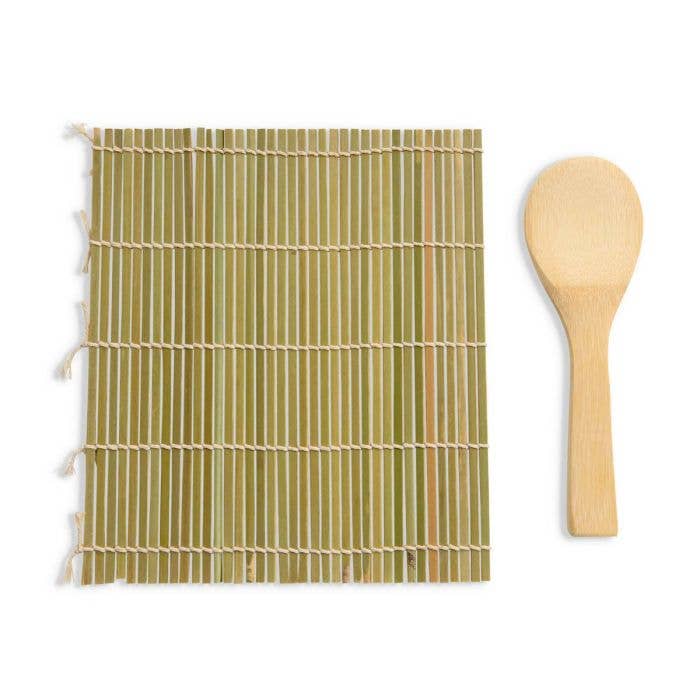 Helen's Asian Kitchen Sushi Mat and Paddle by HIC - Harold Import Co., essential tools for crafting sushi with precision, enhancing your culinary experience.