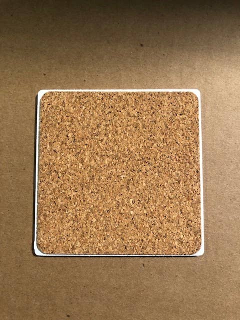 Drinks on Me - COASTER Not Coming: A 4x4 cork-backed coaster on a white backing, perfect for adding humor to any home bar setup.