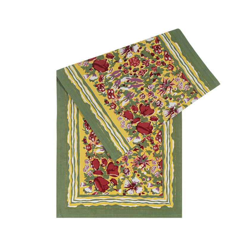 Couleur Nature | Jardin Table Runners, Red & Green