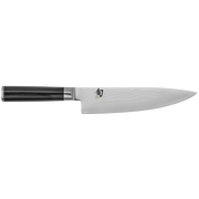 Shun Classic Knife Series - 9 Honing Steel features a laminated Damascus-style blade and dark octagonal handle, ideal for precision cutting in any kitchen.