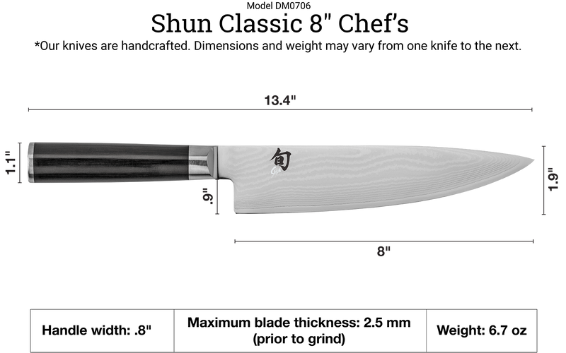 Shun | Classic Chef's Ebony, 8 inches
