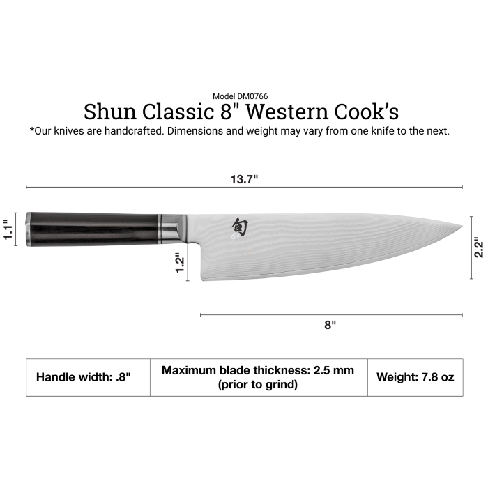 Shun | Classic Western Cook's Knife, 8 inches
