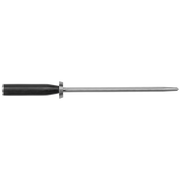 Shun | Satin Steel Combination Honing Steel, 9 inches, featuring a smooth and micro-ribbed rod with a Pakkawood handle, designed for precise knife edge maintenance.