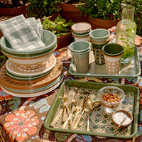 Crow Canyon Home | U of Georgia Enamelware Dinner Plate, Red Rim