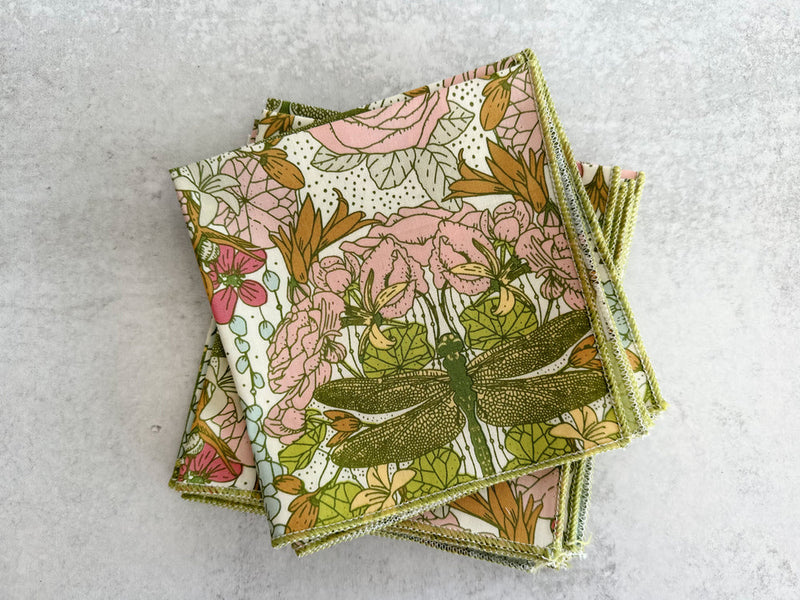 Dot and Army | Dragonfly Garden Cloth Napkins