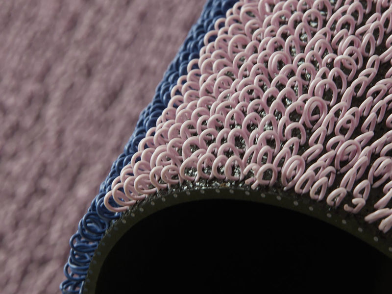 Chilewich | Duo Stripe Shag Mats - Berry - 24" x 36"