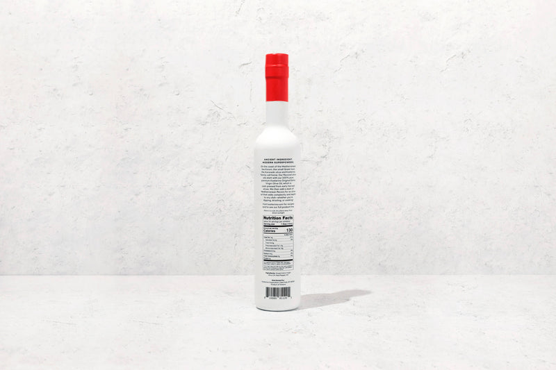 Kosterina - Spicy Red Pepper Olive Oil (375ml) bottle with red cap and black text label, perfect for enhancing dishes with a subtle, spicy flavor.