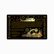 Fishwife - Tuna Belly label with gold illustrations of tuna, stars, and sea motifs; premium canned albacore tuna product, gourmet preparation details included.