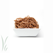 Mikuni Wild Harvest USA - Buckwheat Soba Noodles in a white bowl, showcasing plain cooked buckwheat noodles, perfect for Japanese cuisine enthusiasts at Athens Cooks.