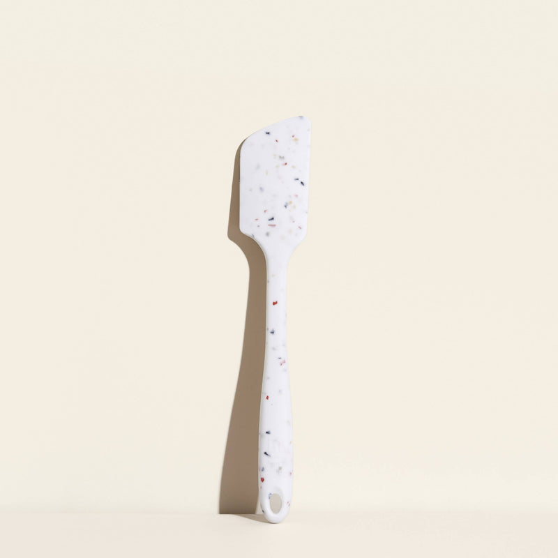 GIR Get It Right - GIR Ultimate Spatula: Sprinkles, featuring a white spatula with a speckled handle, designed for versatile kitchen use and easy cleaning.
