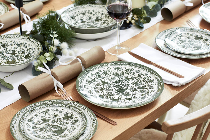 Burleigh | Green Regal Peacock Medium Plate