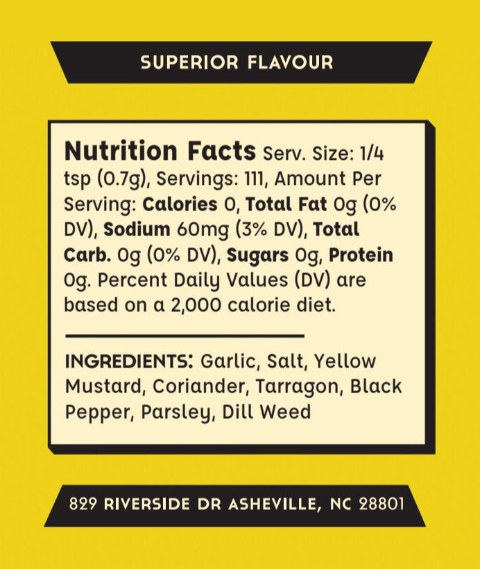 Spicewalla | French Herbed Dijon spice blend label with bold text, highlighting its versatility for enhancing dishes like cauliflower steaks and beef tenderloin.