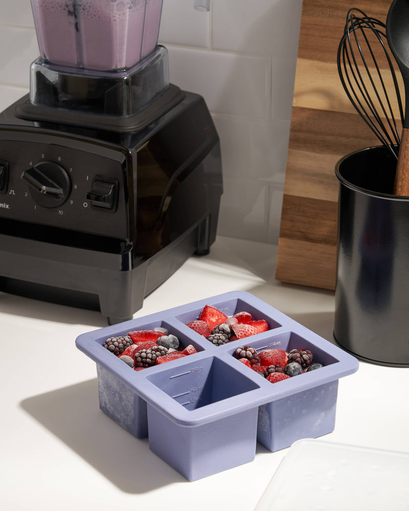 W&P | Cup Cube Silicone Food Storage Meal Prep: Blue / 6 Cube