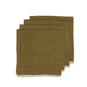 Caravan Home | Chunky Linen Forest Green Napkins.