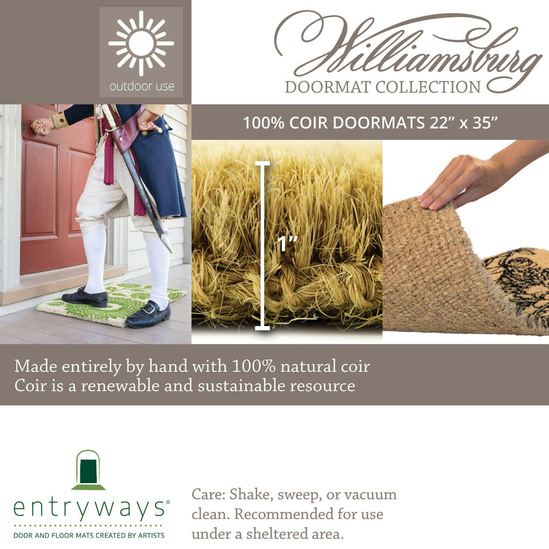 WILLIAMSBURG Merry & Bright Star Handwoven Doormat.