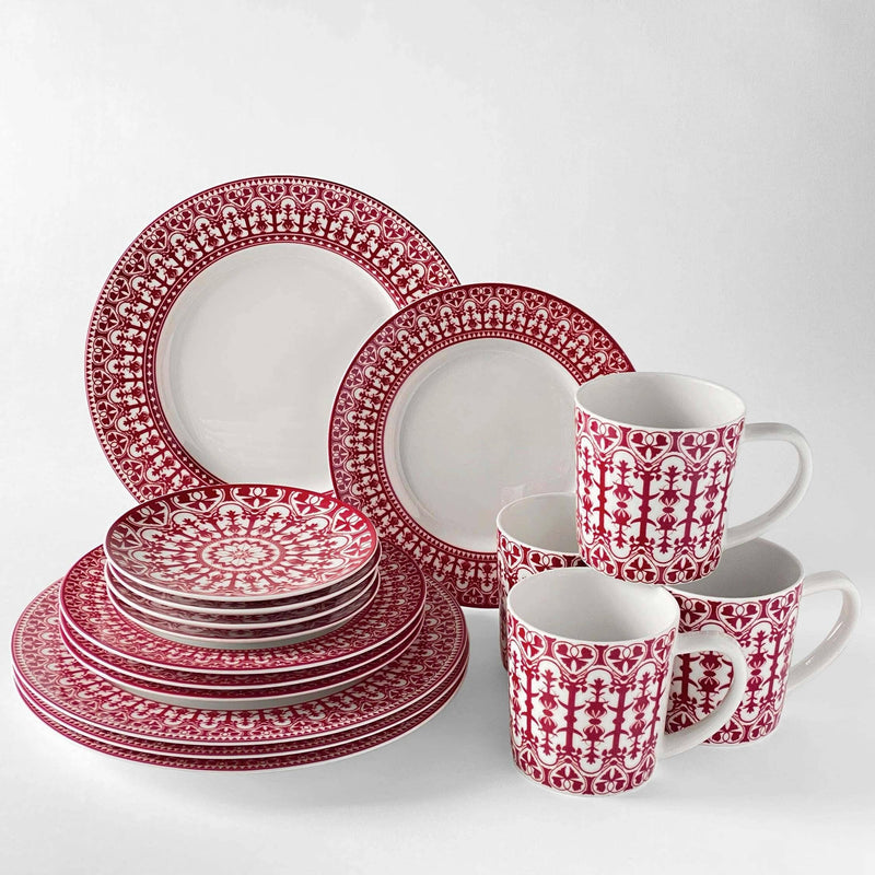 Caskata | Casablanca Crimson Salad Plate | Set of 4.