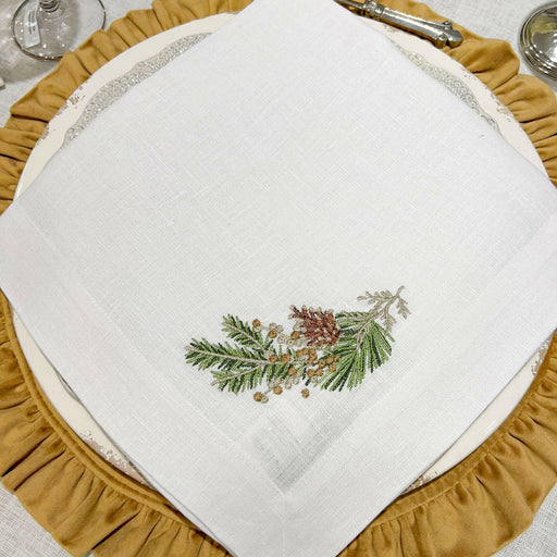 Crown Linen Designs | Fall Sprig Large Napkin.